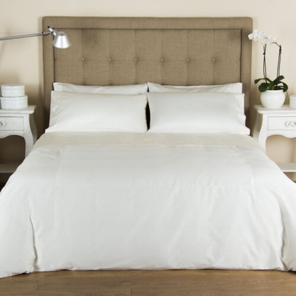 FRETTE LUXURY PERCALE KING DUVET COVER PERCALE IVORY NEW WITH TAGS